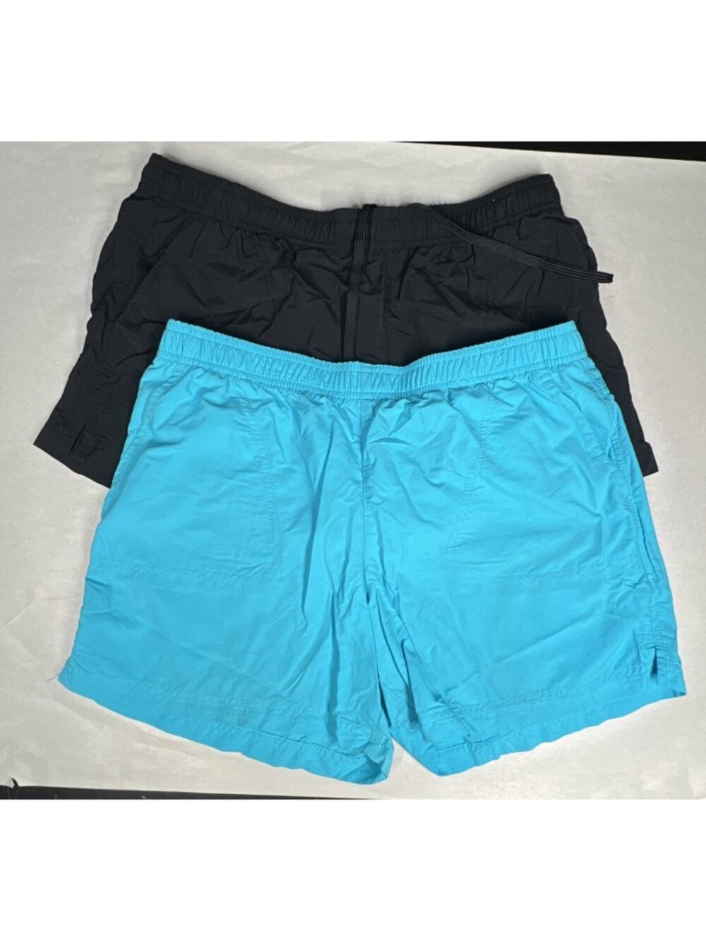 Lot 2 Columbia Womens Sandy River Shorts MEDIUM Black Blue Quick Dry SPF